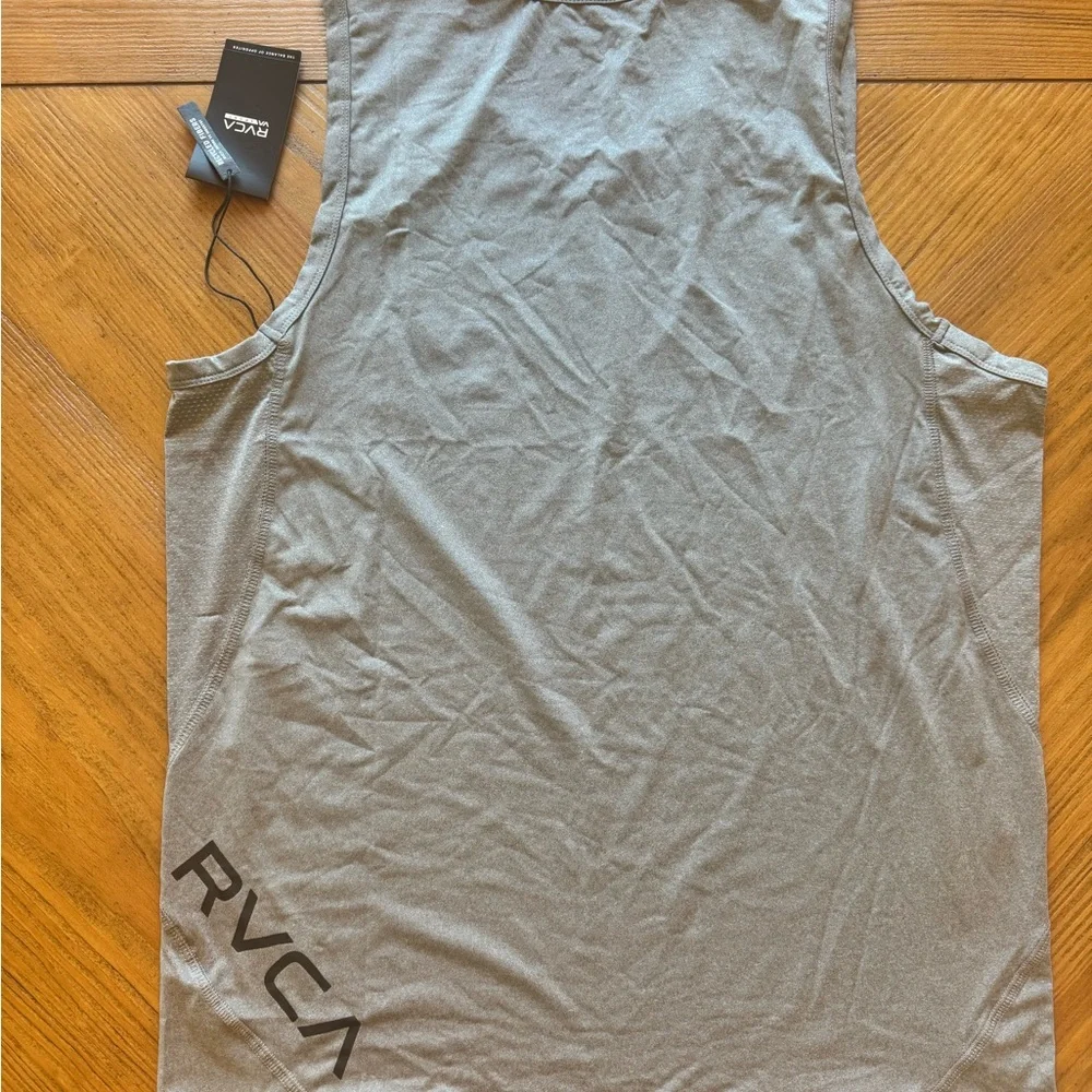 RVCA Men's Sport Vent Tank Top Gray Medium NWT - Picture 2 of 4
